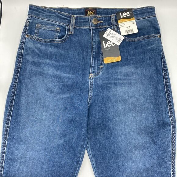 Lee Women's Kick Flare Denim Jeans Pants Size 10 M - Picture 2 of 10